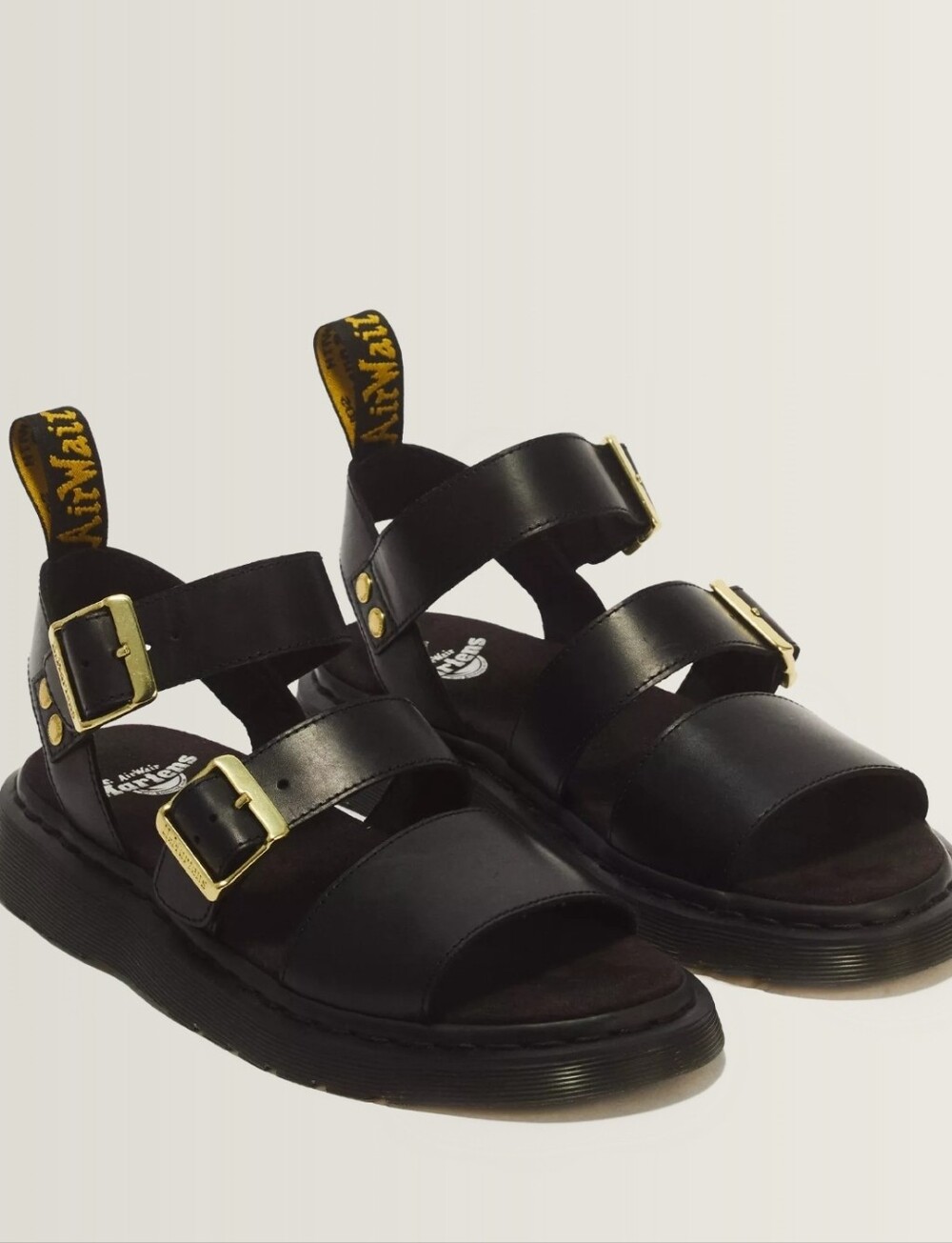 Gryphon Atlas Leather Gladiator Sandals In Black